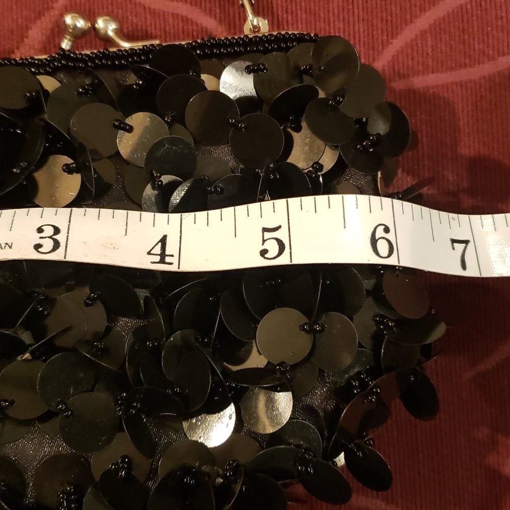 Bijoux Terner Black Sequin Designer Evening Purse - image 8